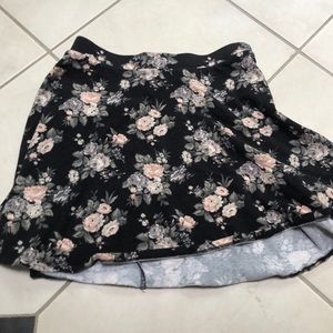 black floral skirt